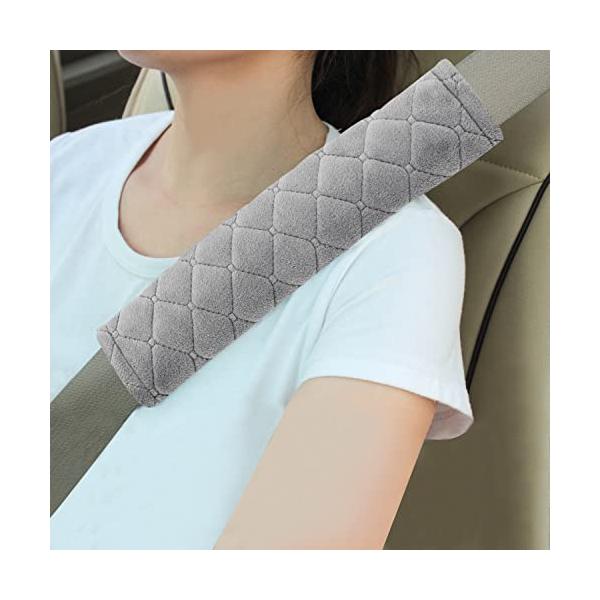 FundasSuavesparaCinturóndeSeguridaddelAutomóvilAlmohadillasdeHombroparaCinturóndeSeguridad2PCSAjusteUniversalparaTodoslosAutosyMochilaparaunaConducciónMásCómoda|UniversalfitforcarstrucksSUVs,reduceneckfrictionforseatbeltcomfort,backpackstrapcushion,LightG