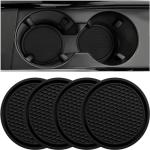 ZSDY-Posavasosparaelautomóvil,4soportesuniversalesantideslizantesdesiliconaintegradosenportavasosconadornos,juegosdeaccesoriosparaelinteriordelvehículo,colornegro