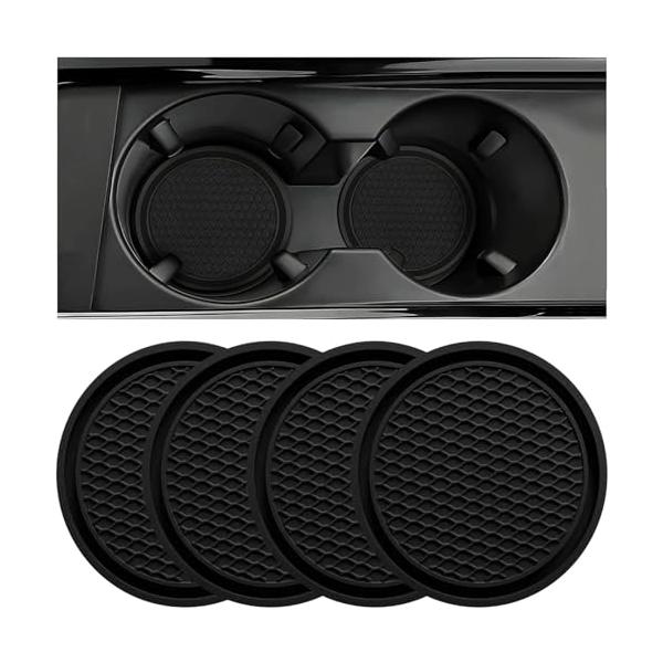 ZSDY-Posavasosparaelautomóvil,4soportesuniversalesantideslizantesdesiliconaintegradosenportavasosconadornos,juegosdeaccesoriosparaelinteriordelvehículo,colornegro