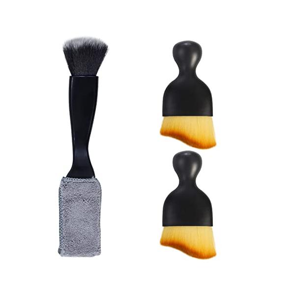 3PCSCarInteriorDetailDustBrush,SoftCarInteriorDetailingKitTools,DashDusterBrushforAuto,Truck,SUV,RVInteriorCleaning