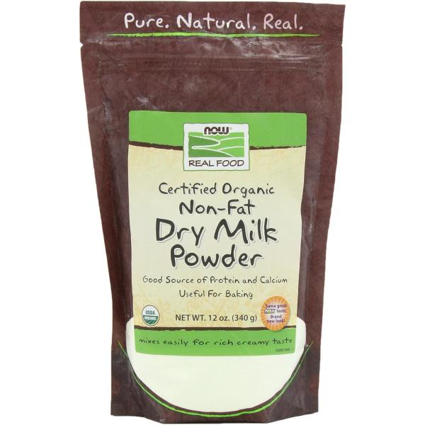 NOW Foods Non Fat Dry Milk Powder Organic, 12-Ounce (Pack of 2)