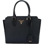 Prada Women's Medium Saffiano Leather Shoulder Tote Handbag 1BA113