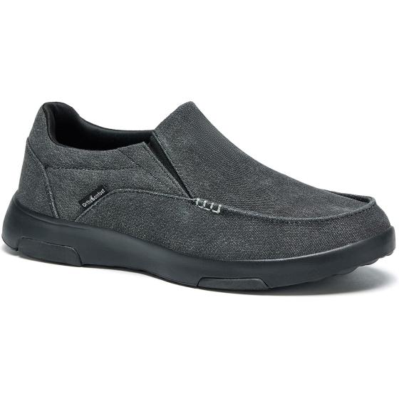 OrthoComfoot Men's Slip On Loafers,Arch Support Boat Shoes for Extra Cushioning and Pain Relief,Canvas Leisure Vintage Flat Walking Shoes