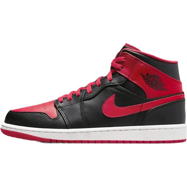 Nike Air Jordan 1 Mid Men's Shoes Black/Fire Red-White DQ8426-060