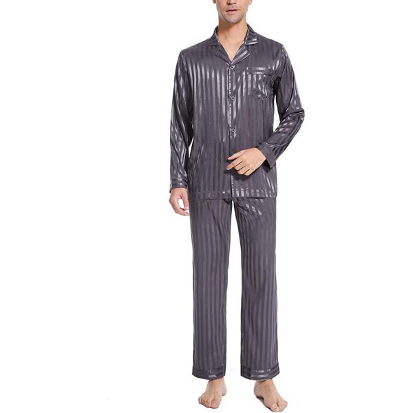DAVID ARCHY Men's Pajamas Set Long Tops and Bottoms Sleepwear Loungewear Pjs