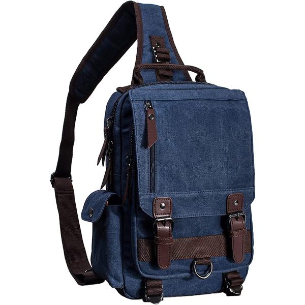 Mygreen Canvas Cross Body Messenger Bag Shoulder Sling Backpack Travel Rucksack