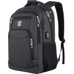 Laptop Backpack,Business Travel Anti Theft Slim Durable Laptops Backpack with USB Charging Port,Water Resistant College School Computer Bag for Women & Men Fits 15.6 Inch Laptop and Notebook - Black