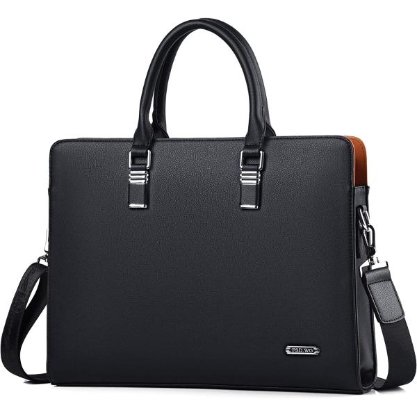 FSD.WG]Business Bag Leather Briefcase Shoulder Laptop Business Bag for Men