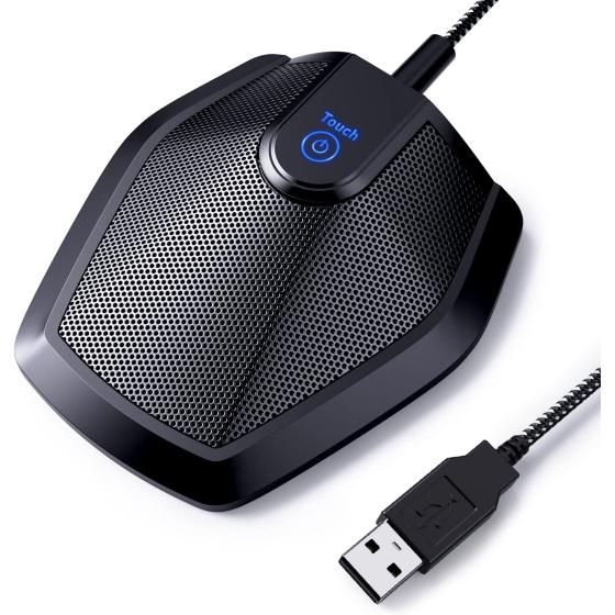 TONOR Conference USB Microphone, Omnidirectional Condenser PC Mic for Video Conference, Recording, Skype, Online Class, Court Reporter, Plug & Play Compatible with Mac OS X Windows PC Compute, G11