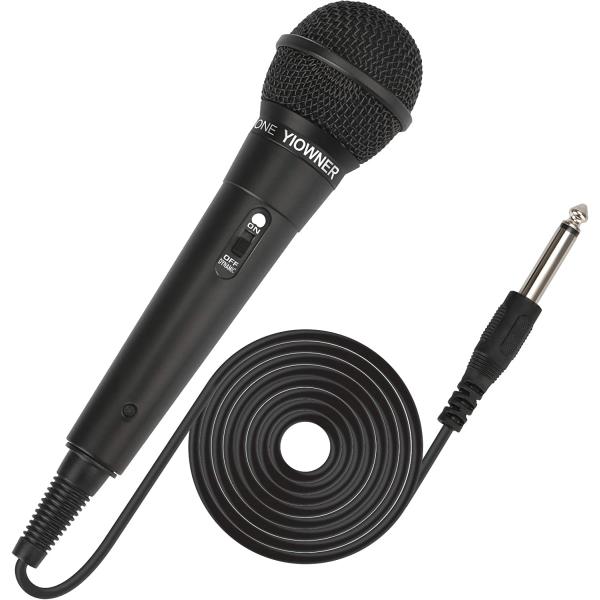 YIOWNER Wired Microphone, Karaoke Microphone, Handheld Microphone for Singing, Mic Karaoke with 2.5m Cable, Vocal Dynamic Mic for Speaker, AMP, Mixer, DVD