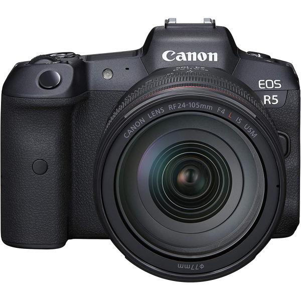 Canon EOS R5 Full-Frame Mirrorless Camera w/ RF24-105mm F4 L is USM Lens Kit - 8K Video, 45 Megapixel Full-Frame CMOS Sensor, DIGIC X Image Processor, Up to 12 fps Mechanical Shutter (Body + Lens)