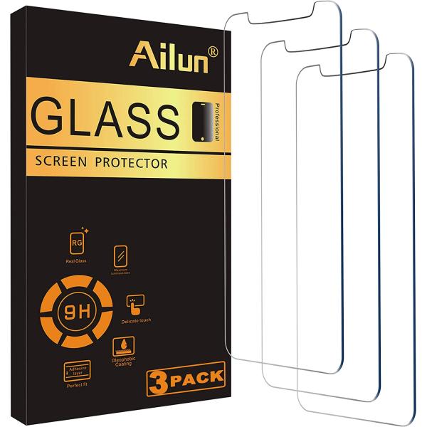 Ailun for Apple iPhone 11 Pro/iPhone Xs/iPhone X Screen Protector,3 Pack,5.8 Inch Display,Tempered Glass 2.5D Edge Work Most Case[NOT for iPhone 11,6.1 inch]