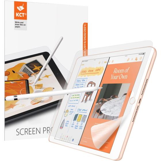 KCT [2 PACK] Paperfeel Screen Protector Compatible with iPad 9/8/7(10.2-Inch, 2021&2020&2019 Model, 9th 8th 7th generation),iPad 10.2 Matte PET Paperfeel Film No Glare Scratch Resistant Paperfeel Protector,Compatible with Apple Pencil