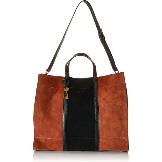 Fossil Women's Carmen Leather Tote Purse Handbag