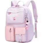 AUOBAG Kids Backpacks Girls Backpack for Girl Elementary School Bags Bookbags For Teen Suitable For Children Aged 7-15 (Purple)