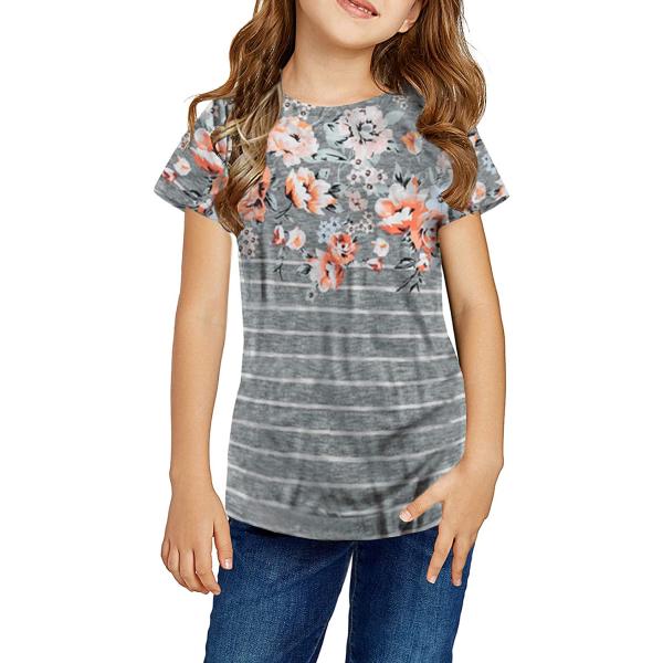 Dokotoo Girls Cute Summer Short Sleeve T Shirts Sweat Girls' Tops, Tees & Blouse