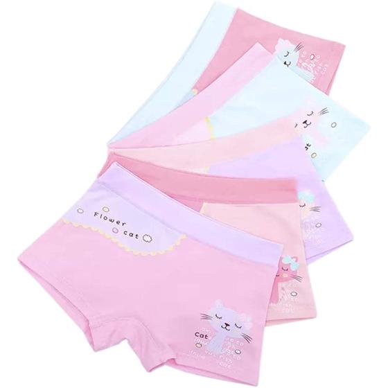 Core Pretty Girls Cotton Underwear Soft Boy Shorts Kids Boxer Briefs Panties(Pack of 5)
