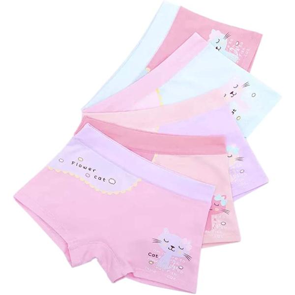 Core Pretty Girls Cotton Underwear Soft Boy Shorts Kids Boxer Briefs Panties(Pack of 5)