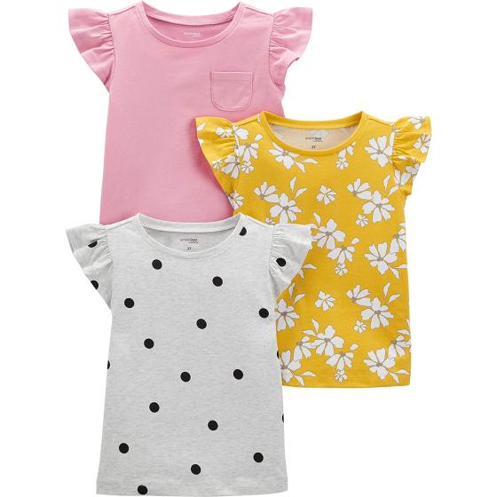 Simple Joys by Carter's Toddlers and Baby Girls' Short-Sleeve Shirts and Tops, Multipacks