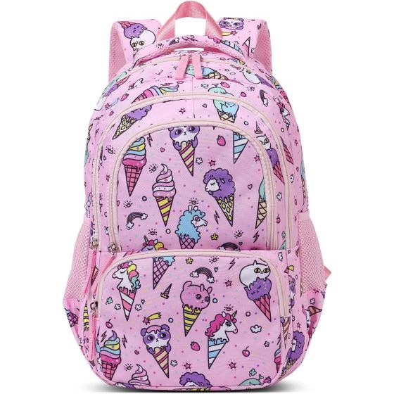 CLUCI Kids Backpack for Elementary School Girls Backpack Toddler School Bags Child Lightweight Preschool Large Bookbags Cute Gifts Pink Unicorn