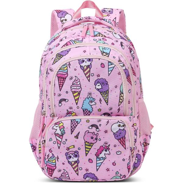 CLUCI Kids Backpack for Elementary School Girls Backpack Toddler School Bags Child Lightweight Preschool Large Bookbags Cute Gifts Pink Unicorn