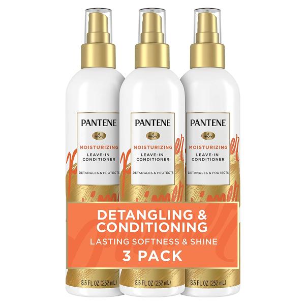 Pantene Conditioning Detangler Spray, Nutrient Boost, Pro-V Repair and Protect for Damaged Hair, 8.5 oz, 3 count (Packaging May Vary)