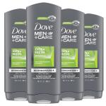 Dove Men+Care Body Wash Extra Fresh 4 Count for Men's Skin Care Body Wash Effectively Washes Away Bacteria While Nourishing Your Skin, 18 oz