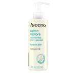 Aveeno Calm + Restore Nourishing Oat Face Cleanser for Sensitive Skin, Gentle Milky Cleanser with Nourishing Oat & Feverfew, to Preserve Skin's Moisture Barrier, Fragrance-Free, 7.8 fl. oz