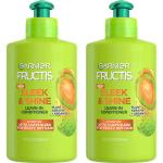 Garnier Fructis Sleek & Shine Leave-In Conditioning Cream for Frizzy, Dry Hair, Plant Keratin + Argan Oil, 10.2 Fl Oz, 2 Count (Packaging May Vary)