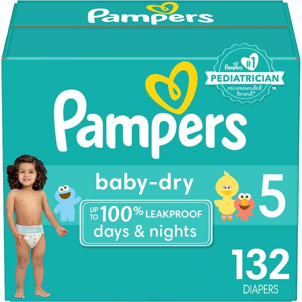 Pampers Baby Dry Diapers Size 5 132 Count