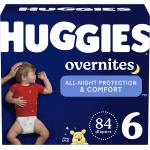 Overnight Diapers Size 6 (35+ lbs), Huggies Overnites Nighttime Baby Diapers, 42 Diapers (Pack of 2), Total 84 Ct