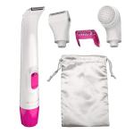 Remington Smooth & Silky Body & Bikini Kit, Cordless bikini trimmer and shaver for women, Waterproof for grooming in the shower, White/Pink