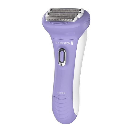 Remington WDF5030A Smooth & Silky Electric Shaver for Women, 4-Blade Smooth Glide Foil Shaver and Bikini Trimmer with Almond Oil Strip, Purple/White