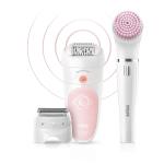 Braun SE5-895 Epilator, Hair Removal Device, Epilator for Women, Includes Shaver and Facial Cleansing Exfoliator Brush Attachments, Waterproof, Cordless and Rechargeable