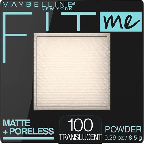 Maybelline Fit Me Matte + Poreless Pressed Face Powder Makeup, Translucent, 1 Count