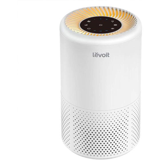 LEVOIT Air Purifiers for Home Allergies and Pets Hair, H13 True HEPA Filter, Quiet Filtration System in Bedroom, Removes Wildfire Smoke Odor Dust Mold, Night Light & Timer, Vista 200 , White