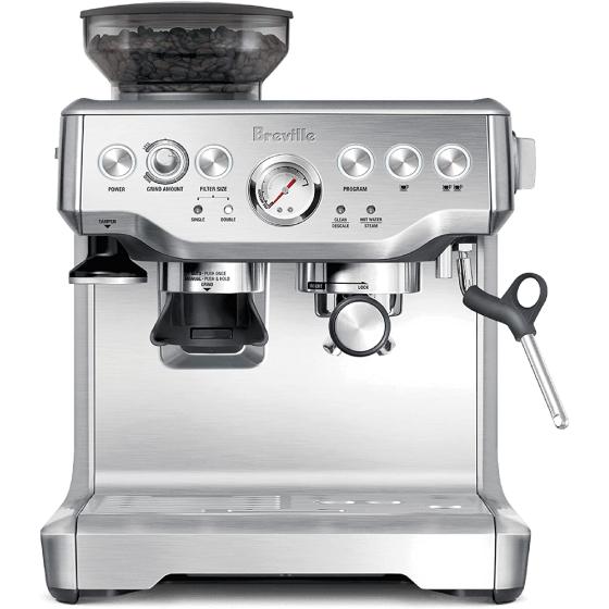 Breville Barista Express Espresso Machine, Brushed Stainless Steel, BES870XL
