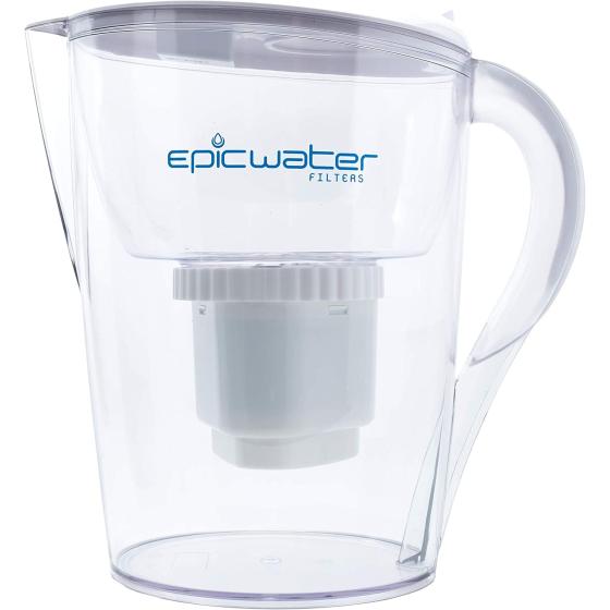 Epic Pure Water Filter Pitchers for Drinking Water, 10 Cup 150 Gallon Filter, Tritan BPA Free, Removes Fluoride, Chlorine, Lead, PFAS, PFOA