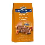 GHIRARDELLI Milk Chocolate Squares with Caramel Filling， Milk Chocolate Caramel Candy Squares， 5.32 Oz Bag (Pack of 6)