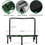 36-Inch Dinosaur Mini Trampoline for Kids with Handle, Foldable Kids Trampoline for Play & Exercise Indoor or Outdoor, Camo Safty Padded Cover Toddler Rebounder Trampoline for Jump Sports