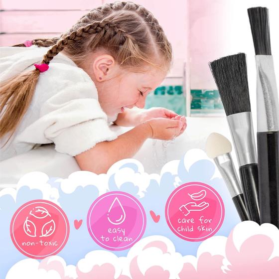FoxPrint Kids Makeup Kit for Girls, Soft to skin, Easy to wash, 23 Pc Princess Makeup Set Toys Girls & Kids, Carrying Cosmetic Purse for Easy Storage
