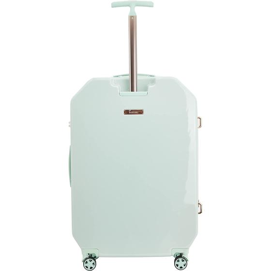 kensie Women's 3D Gemstone TSA Lock Hardside Spinner Luggage， Mint， 20-Inch Carry-On