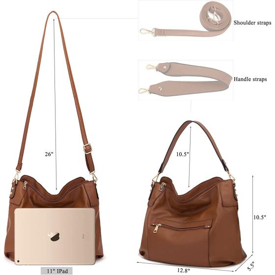 Large Crossbody Bags Ladies Shoulder Handbags Purse and Wallet Set for Women Totes Hobo Purses