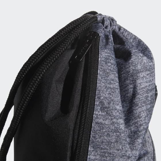 adidas Classic 3S Sackpack， Jersey Onix Grey/Black， One Size