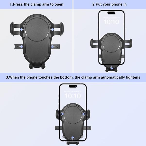 Karmus Shower Phone Holder, 360°Rotating Suction Cup Phone Mount Stand for Bathroom/Mirror/Kitchen/Wall/Car Compatible with All Phones, Great Gift for TikTok/YouTube/Vlog Video/Make Up/Airplane Travel