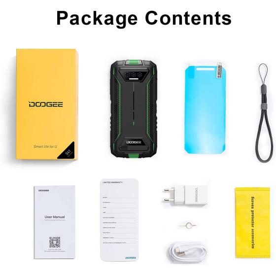 DOOGEE Rugged Smartphone 2023, S41 PRO, NFC 6300mAh Battery 4G Dual Sim Rugged Phones Android 12, 7GB+32GB SD 1TB, 5.5" HD Screen, IP68 Waterproof Outdoor Military Grade Cell Phone, GPS