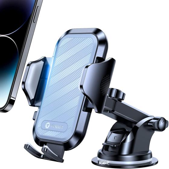 VICSEED Phone Mount for Car with [Anti-melting Anti-UV Film] Strong Power Suction Cup Dashboard & Windshield Car Phone Holder Mount Durable Hands-Free Universal Cell Phone holder for All Mobile Phones