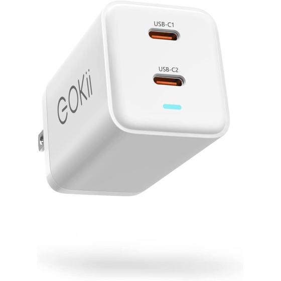 USB C Wall Charger 120W, Eokii 4-Port Type C Fast Charging Station Foldable Portable Travel PD 3.0 Compatible with Laptops, Smartphones, Tablets, Cameras