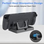 Tangaroa Stand for Switch &amp; Steam Deck - Adjustable Foldable Steamdeck Accessories Holder Stand with Anti-Slip Silicone Pad， Fit Steam Deck， Switch and Mobile Phones (Black)