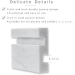 JIMEI Marble Cell Phone Stand Holder for Desk Counter， Table or Nightstand Portable Universal Desk Stand for All Mobile Smart Phone Tablet Display Marble Office Desk Accessories